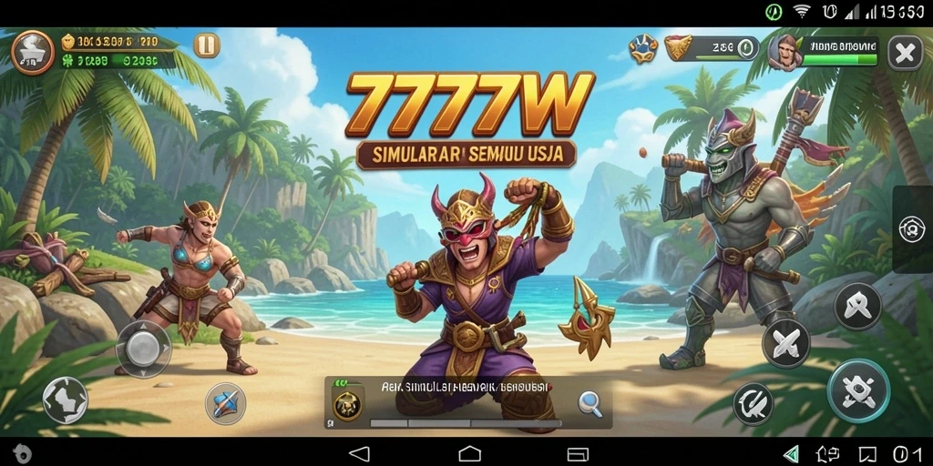 Screenshot gameplay 7777W menampilkan momen seru dalam simulasi.