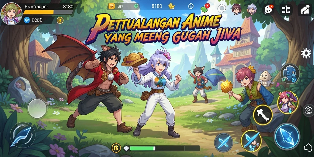 Tangkapan layar menunjukkan momen menegangkan dalam gameplay Anime.