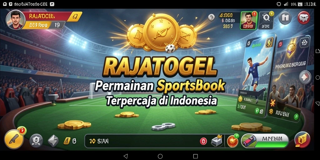 Tampilan screenshot utama RAJATOGEL yang menampilkan gameplay Sportsbook.