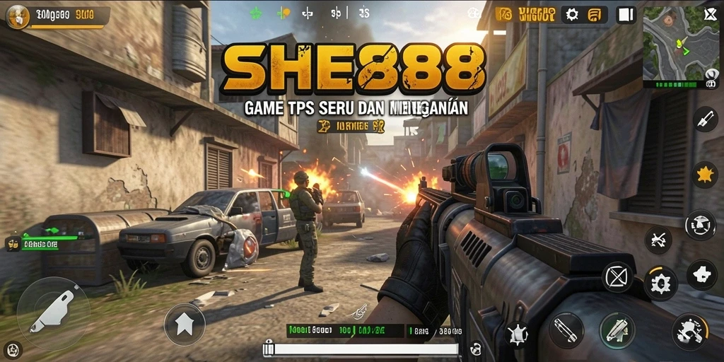 Tampilan gameplay seru dalam SHE888 dengan aksi menegangkan.