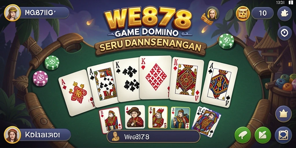 Gameplay WE878 yang seru dan interaktif dalam bermain Domino.